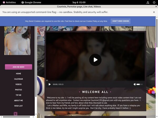 Courtnie.modelcentro.com With ECheck