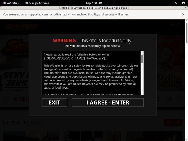 Sinfulfeet.com Discount Join