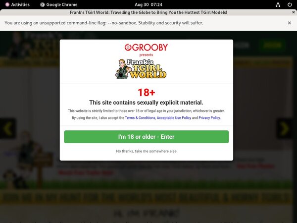 Trial Membership For Franks T-Girl World