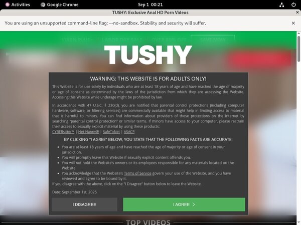 Tushy Register Form
