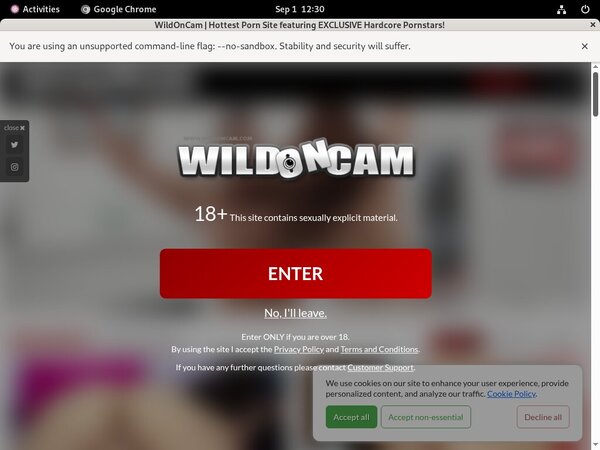 Wild On Cam Credit Card