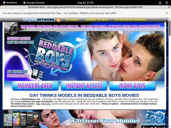 Free Beddableboys.com User