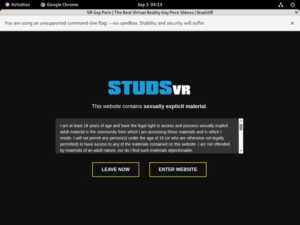 Studs VR Logins 2018