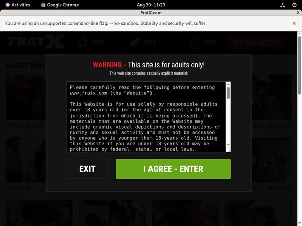 Free Account Of Fraternityx.com