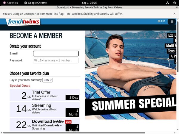 Free French Twinks Login Account