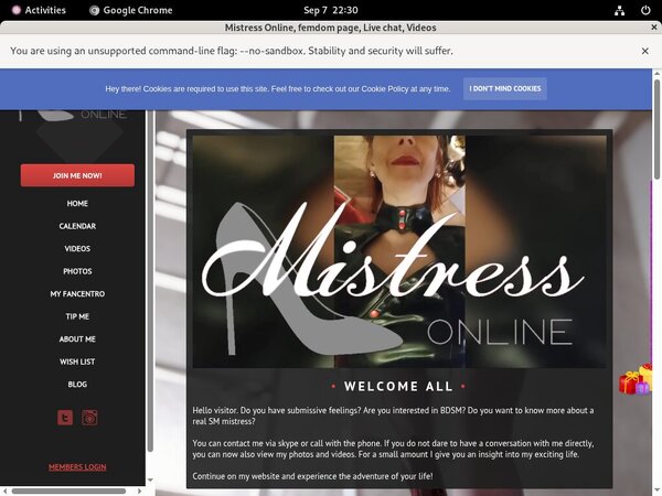Join Mistressonline.eu For Free