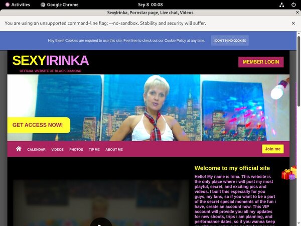 Sexyirinka.modelcentro.com Mobile Pass